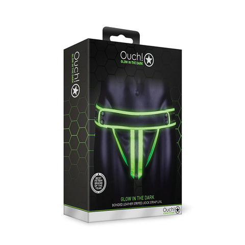 Ouch! Striped Jock Strap Glow In The Dark L/Xl