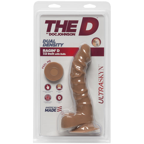 The D - Ragin D With Balls 7.5 Inch Caramel