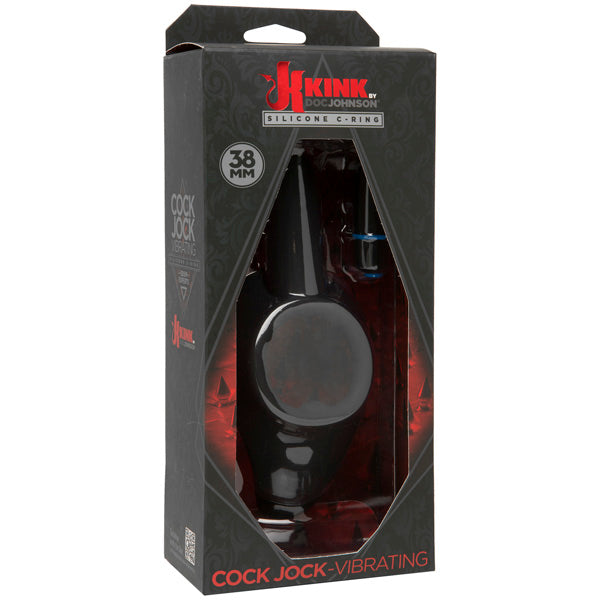 Kink Cock Jock Vibrating Silicone C-Ring Black