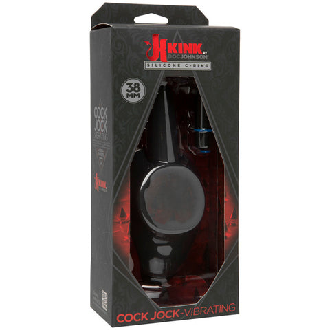 Kink Cock Jock Vibrating Silicone C-Ring Black