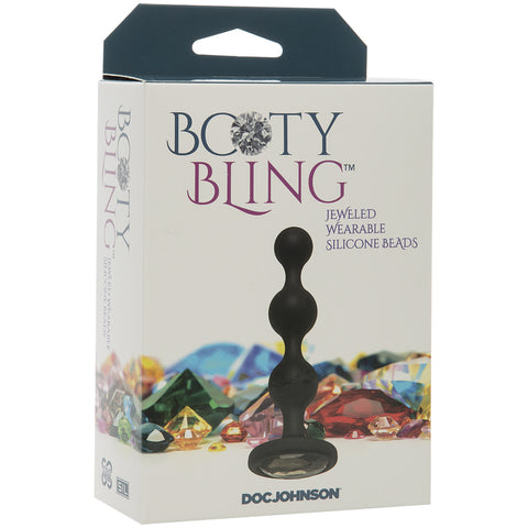 Booty Bling Jeweled Wearable Silicone Beads Silver