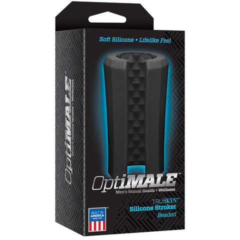 Optimale Truskyn Silicone Stroker Beaded Black