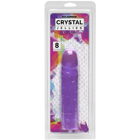 Crystal Jellies - 8 Inch Classic Dong Purple