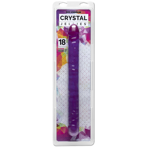 Crystal Jellies - 18 Inch Double Dong Purple