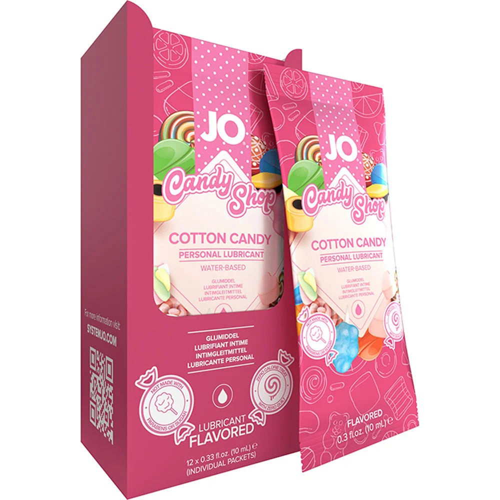 Jo H2O Foil Display Box Cotton Candy Lubricant 0.34 oz.