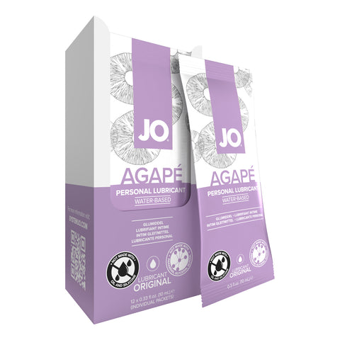 Jo H2O Foil Display Box Agape Lubricant 0.34 oz. 12Ct