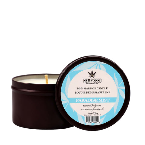 Hemp Seed 3-In-1 Massage Candle Paradise Mist 6 oz.