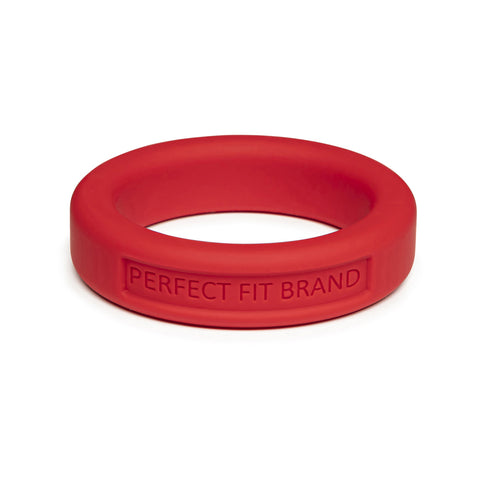 Classic 1.4 Inch (36 mm) Silicone Med. Stretch Penis Ring Red