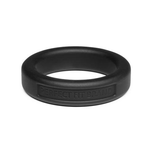 Classic 1.4 Inch (36 mm) Silicone Med. Stretch Penis Ring Black