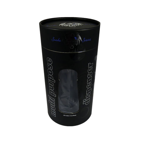 Black Suede Aluminum Dispenser 250 ml