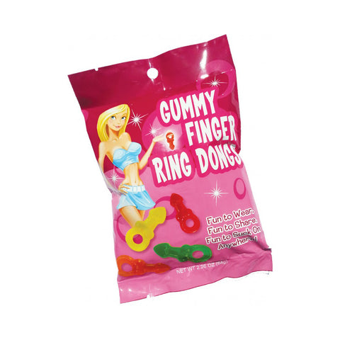 Gummy Finger Ring Dongs 8Pc Bag 12Ct Display