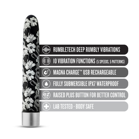 The Collection Eden 7 Inch Rechargeable Vibe Black