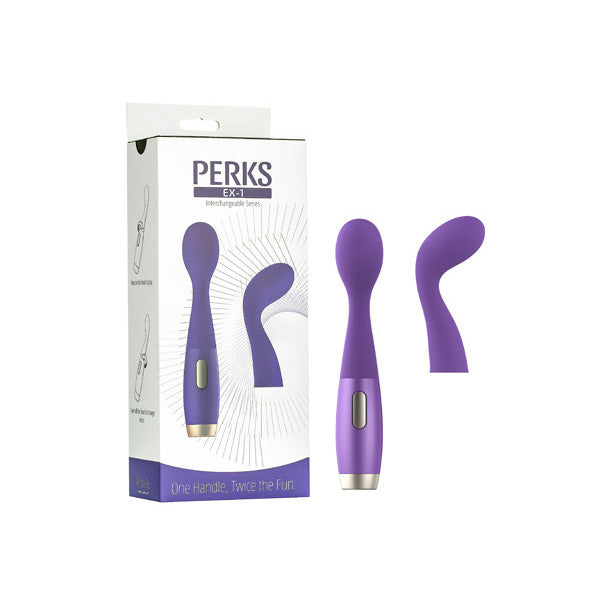 Perks Series Ex-1 G-Spot Vibrator And Clitoral Stimulating Wand Purple