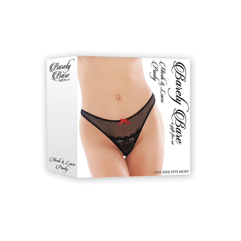 Mesh & Lace Panty Black