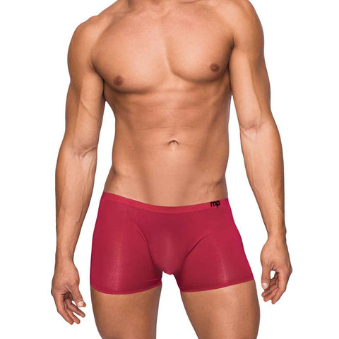 Seamless Sleek Short W/Sheer Pouch Wine L
