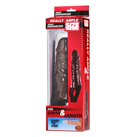 Size Matters Really Ample Penis Enhancer Sheath Brown