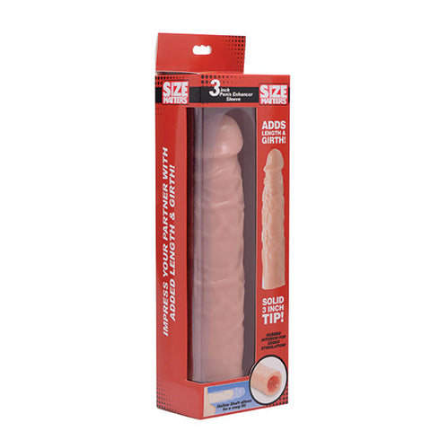Size Matters 3 Inch Flesh Penis Enhancer Sleeve