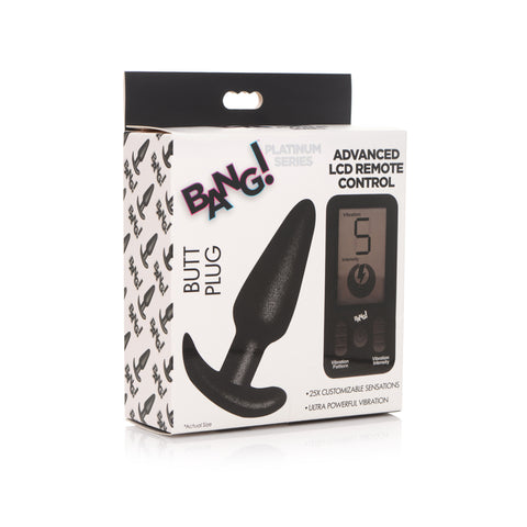 Bang! 25X Vibrating Silicone Butt Plug With Remote Control