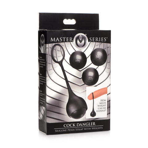 Master Series Cock Dangler Silicone Penis Strap With Weights