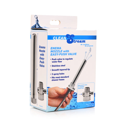 Cleanstream Enema Nozzle With Push Valve