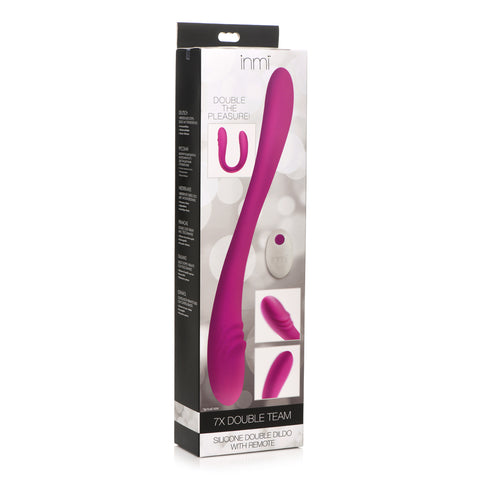 Inmi 7X Double Team Silicone Double Dildo W/ Remote
