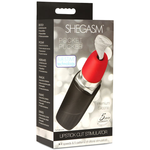 Shegasm Pocket Pucker 9X Silicone Lipstick Clit Stimulator