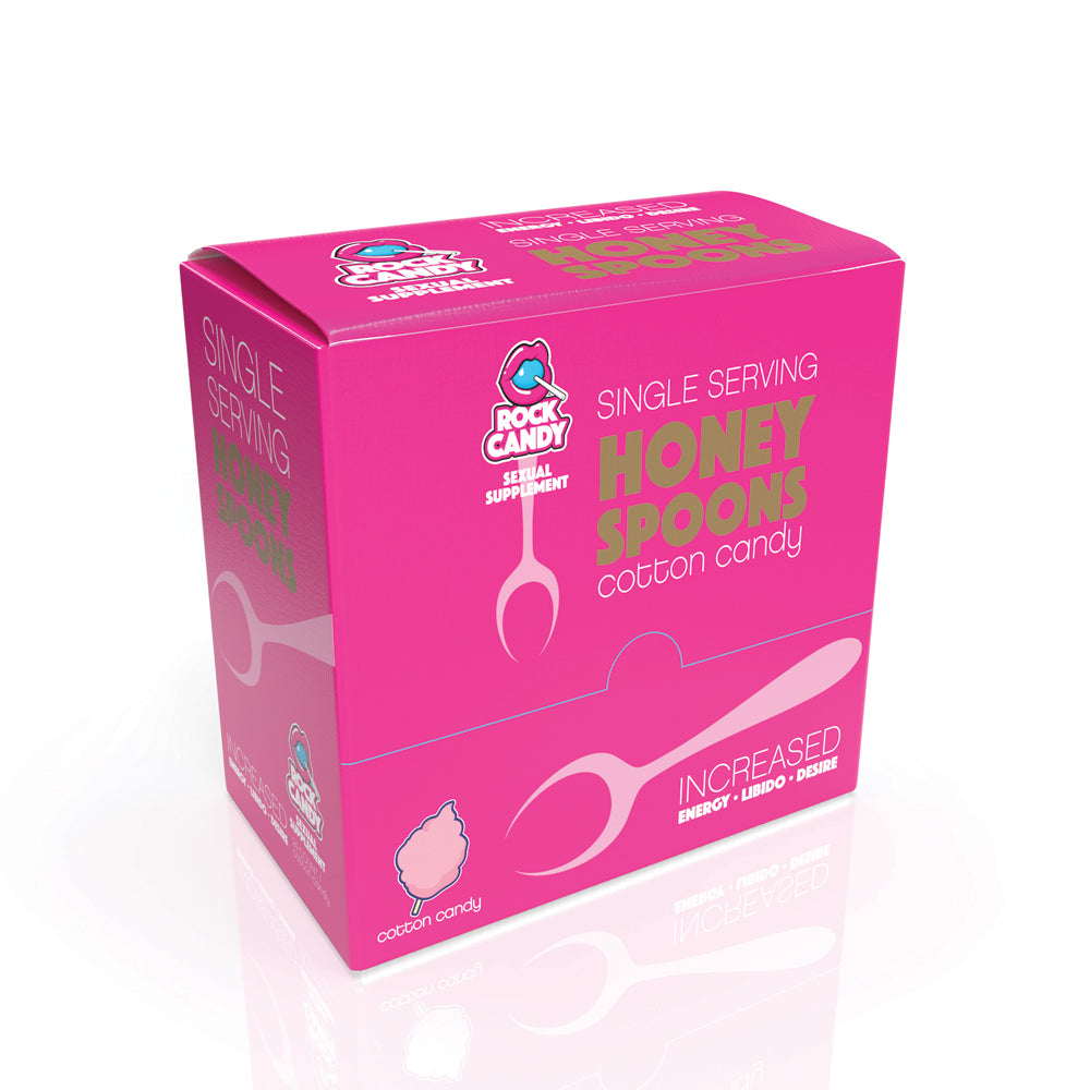 Rock Candy Honey Spoons Cotton Candy Sexual Supplement 24Ct Display