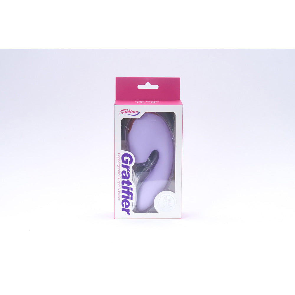Sublime Gratifier G-Spot Vibe With Air Suction Lilac Purple