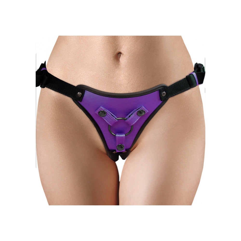 Ouch! Metallic Strap On Metallic Purple