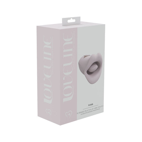 Kiss 10 Speed Suction & Vibrating Mouth Silicone Rechargeable Waterproof Pink