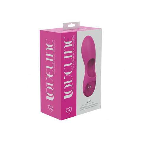 Joy 10 Speed Finger Vibe Silicone Rechargeable Waterproof Pink