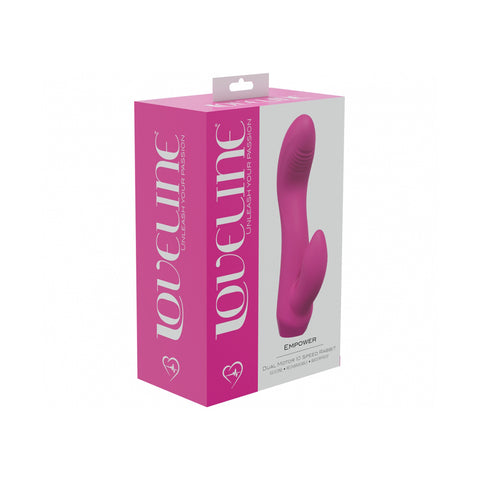 Empower Dual Motor 10 Speed Rabbit Silicone Rechargeable Waterproof Pink
