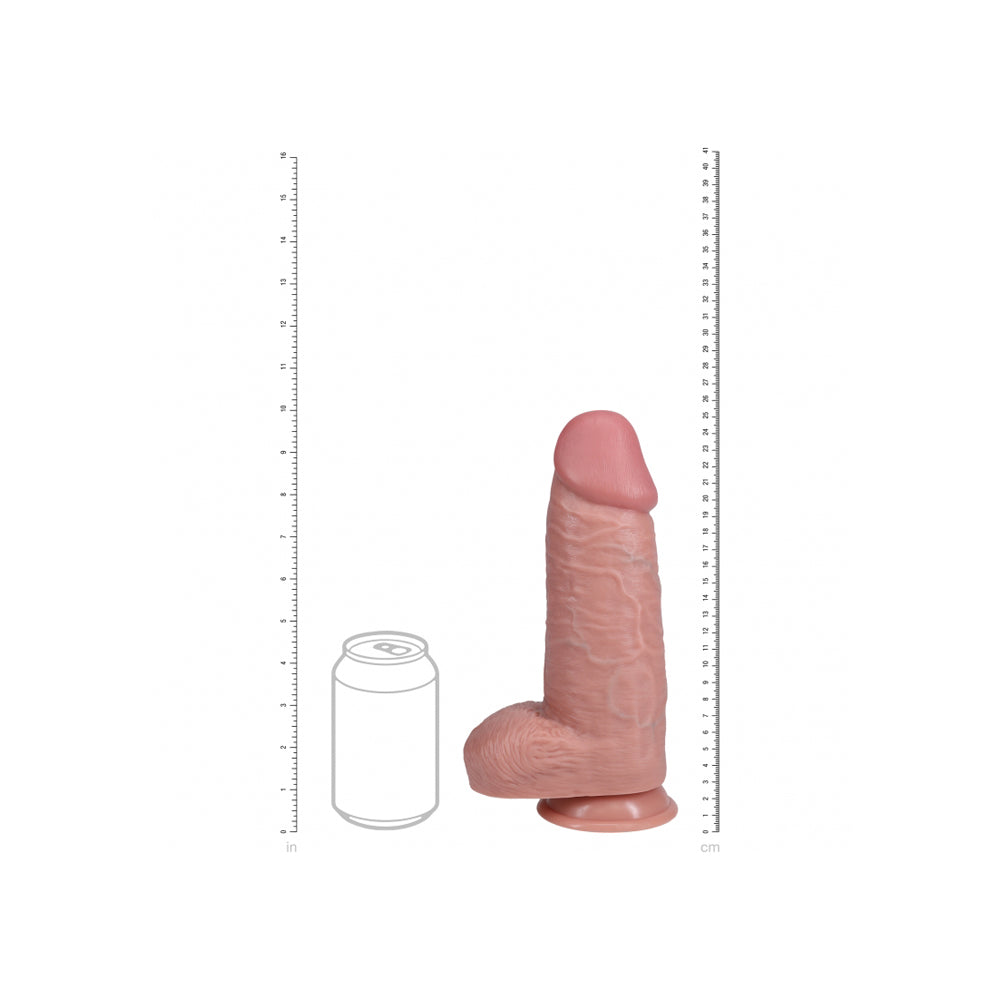 Realrock Extra Thick Realistic Dildo With Balls 10 Inch Flesh