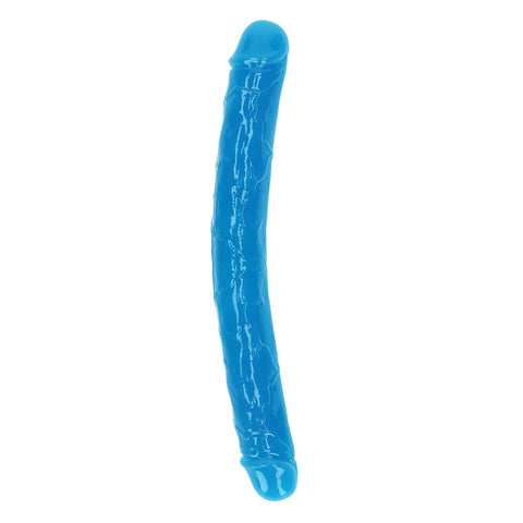 Realrock Glow In The Dark Double Dong 12 inch Neon Blue