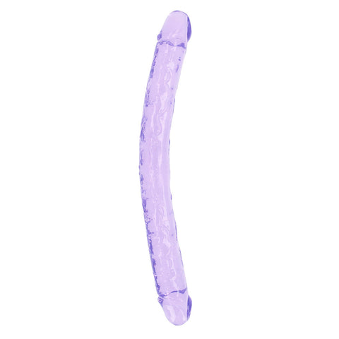 Realrock Crystal Clear Double Dong 18 inch Purple