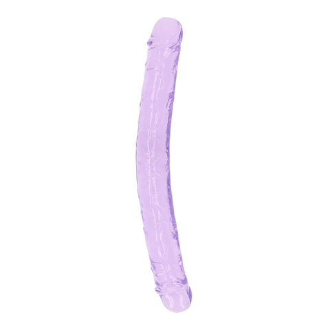 Realrock Crystal Clear Double Dong 13 inch Purple