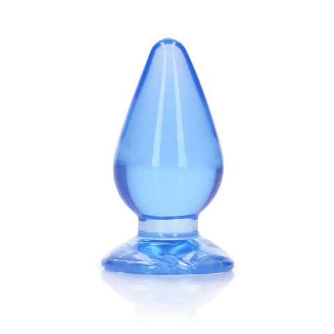 Realrock Crystal Clear Anal Plug 3.5 inch Blue