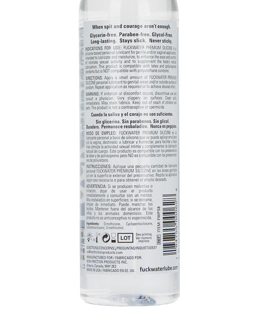 Fuck Water Silicone - 8 Oz