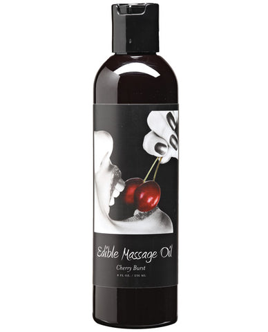 Earthly Body Edible Massage Oil - 8 Oz Cherry