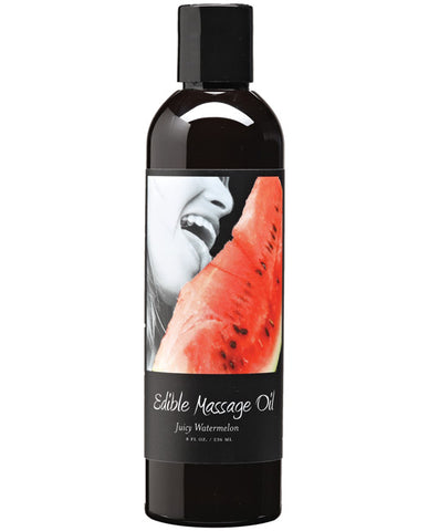 Earthly Body Edible Massage Oil - 8 Oz Watermelon