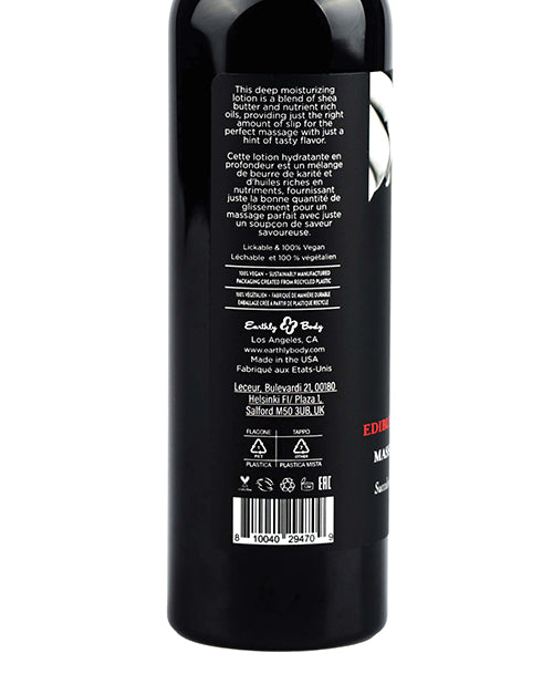 Earthly Body Hemp Seed By Night Edible Lotion - 8 Oz Strawberry