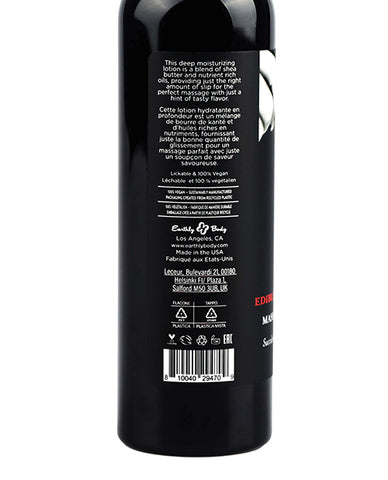 Earthly Body Hemp Seed By Night Edible Lotion - 8 Oz Strawberry