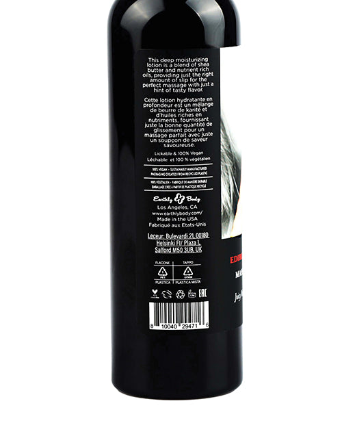 Earthly Body Hemp Seed By Night Edible Lotion - 8 Oz Watermelon