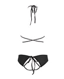 Allure Marley Mesh Peek A Boo Top & Open Panty Black S/m
