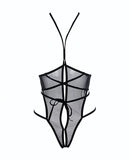 Allure Nicola Open Cup Mesh Teddy Black L/xl