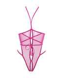 Allure Nicola Open Cup Mesh Teddy Hot Pink L/xl