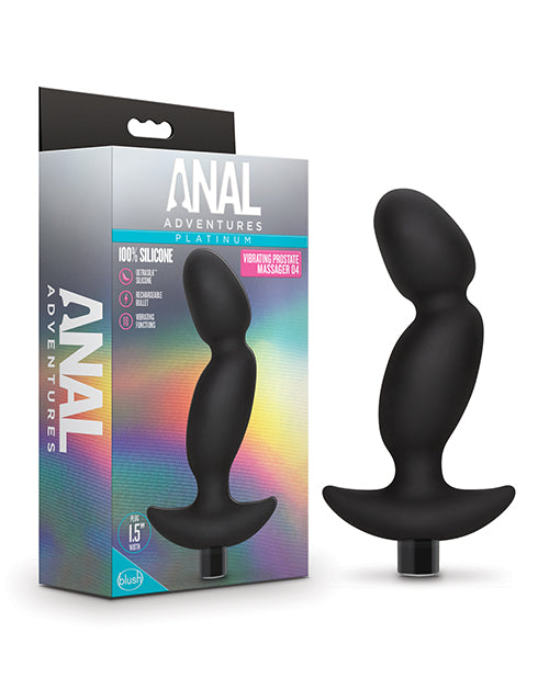 Blush Anal Adventures Platinum Silicone Vibrating Prostate Massager 04Â - Black