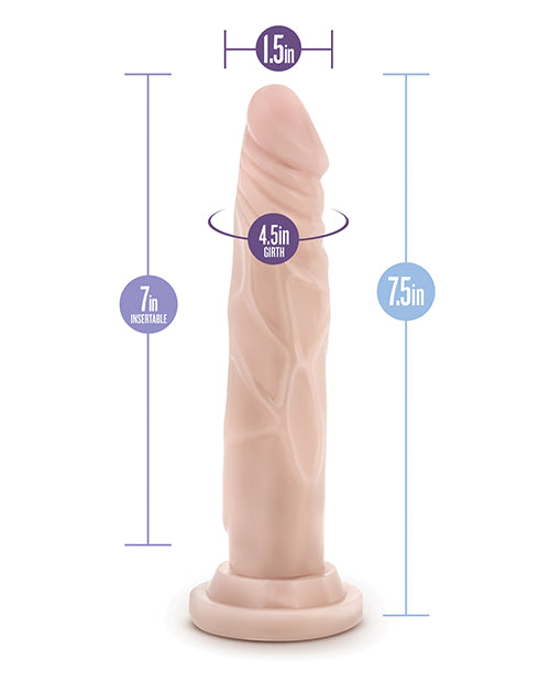 Blush Dr. Skin Silicone Dr. Carter 7.5 Inch Dildo - Vanilla