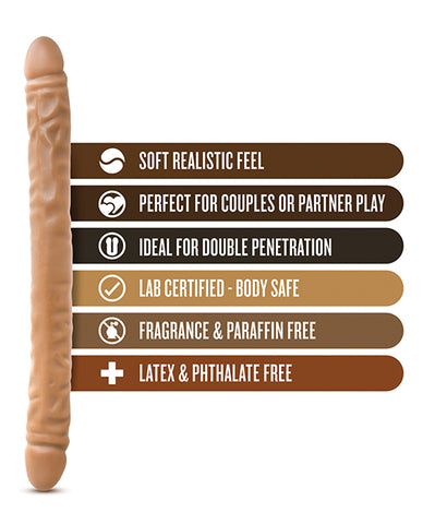 Blush Dr. Skin 18 Inch Double Dildo - Mocha