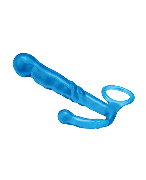 Blue Line C & B 4.5 Inch Beginners Prostate Massager - Jelly Blue